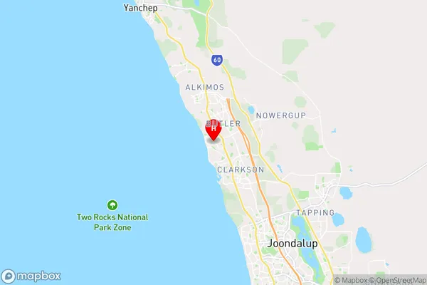 Quinns Rocks,Western Australia Area Map