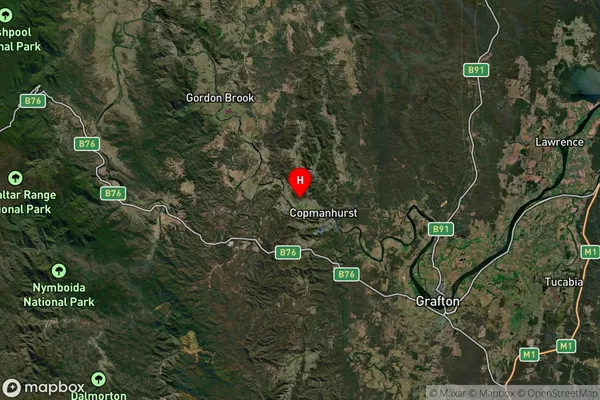 Upper Copmanhurst,New South Wales Satellite Map