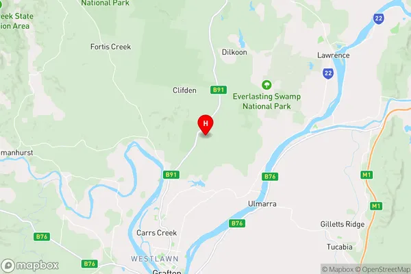 Warragai Creek,New South Wales Area Map