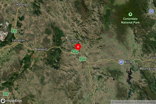 Moore,Queensland Satellite Map