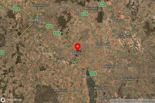 Geurie,New South Wales Satellite Map