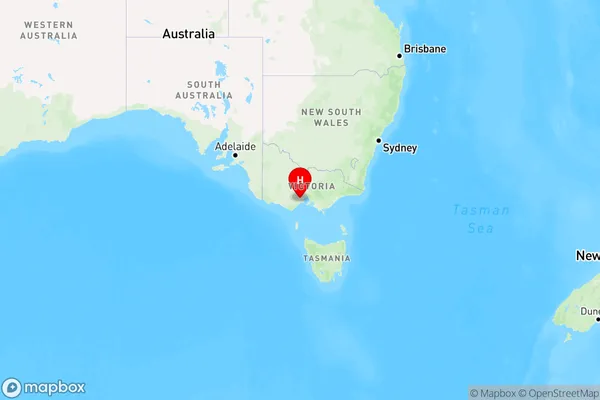 Batesford,Victoria Region Map