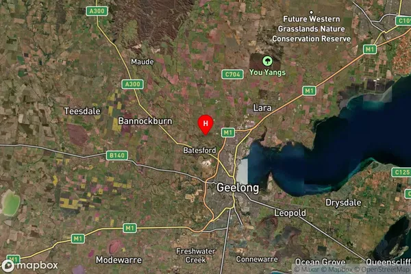 Moorabool,Victoria Satellite Map