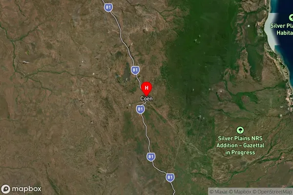 Coen,Queensland Satellite Map