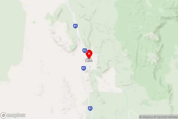 Coen,Queensland Area Map