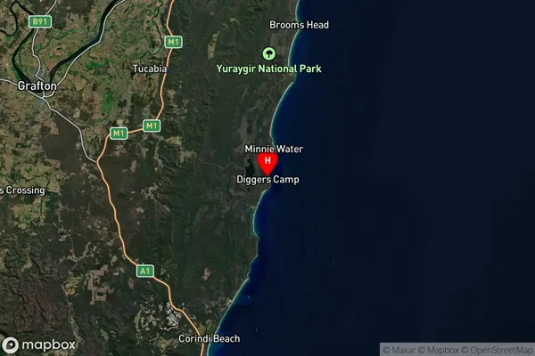 Diggers Camp,New South Wales Satellite Map