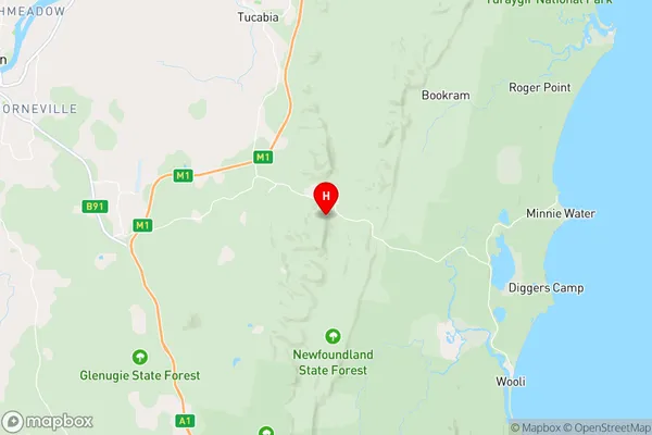 Pillar Valley,New South Wales Area Map