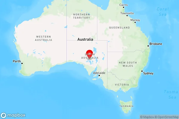 Coondambo,South Australia Region Map