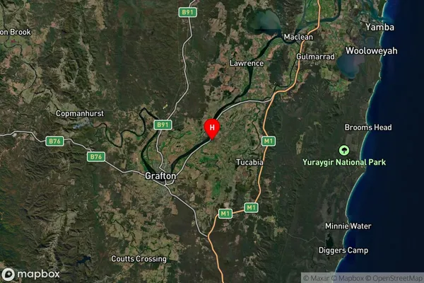 Ulmarra,New South Wales Satellite Map