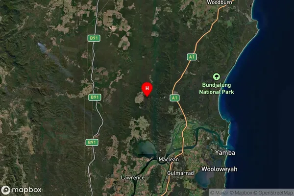 Jacky Bulbin Flat,New South Wales Satellite Map