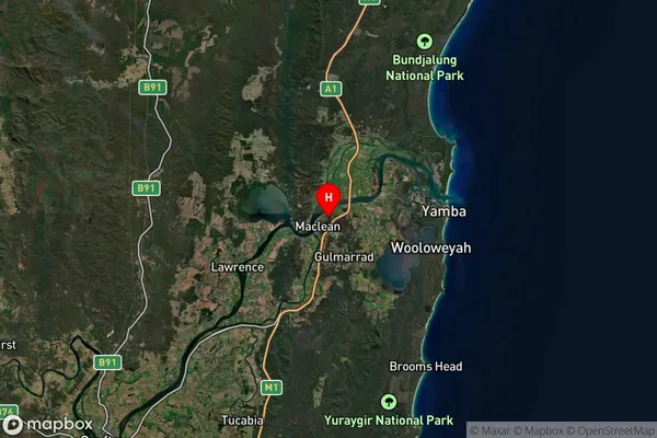 Maclean,New South Wales Satellite Map