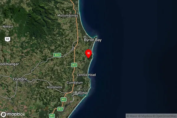 Broken Head,New South Wales Satellite Map