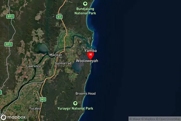 Angourie,New South Wales Satellite Map