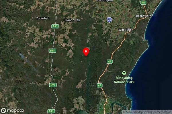 Gibberagee,New South Wales Satellite Map