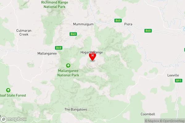 Hogarth Range,New South Wales Area Map