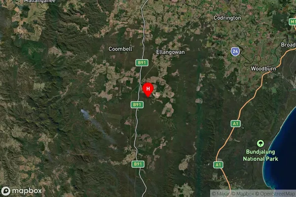 Myrtle Creek,New South Wales Satellite Map