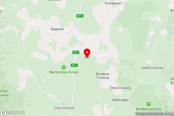 Myrtle Creek,New South Wales Area Map