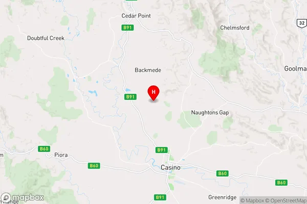 Backmede,New South Wales Area Map