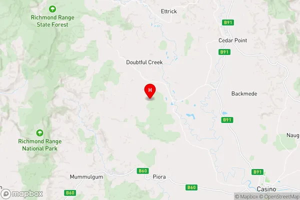 Dyraaba,New South Wales Area Map