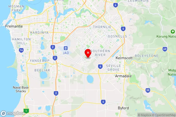 Harrisdale,Western Australia Area Map