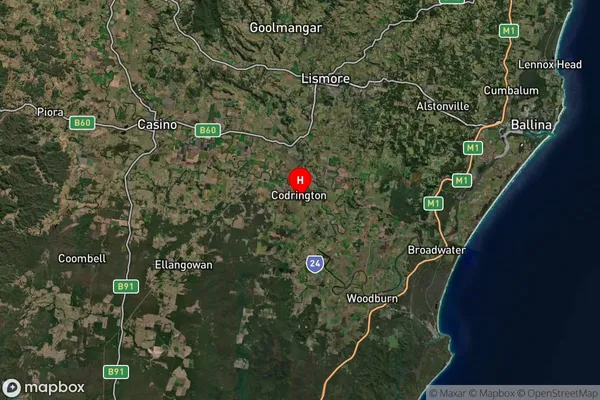 Codrington,New South Wales Satellite Map