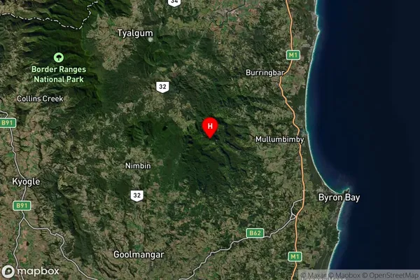 Huonbrook,New South Wales Satellite Map