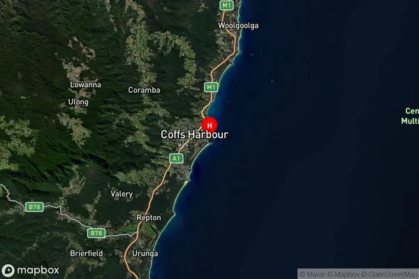 Coffs Harbour Jetty,New South Wales Satellite Map