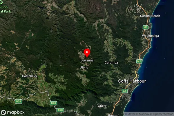 Lowanna,New South Wales Satellite Map