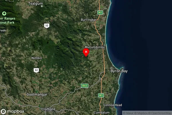 Montecollum,New South Wales Satellite Map