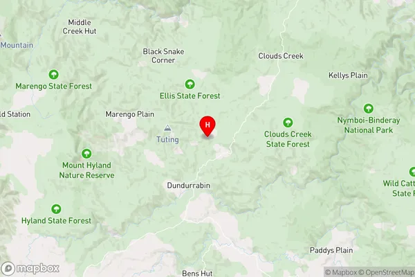 Billys Creek,New South Wales Area Map