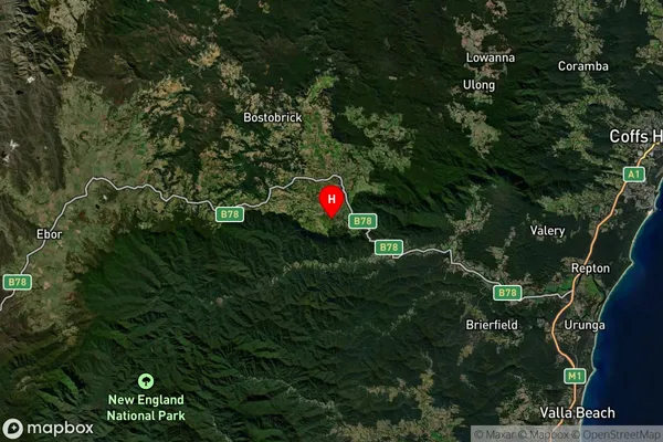 Maynards Plains,New South Wales Satellite Map