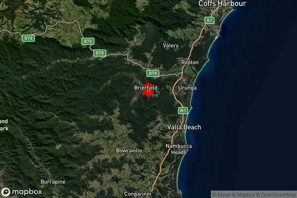 Brierfield,New South Wales Satellite Map