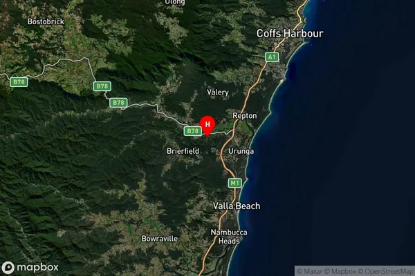 Fernmount,New South Wales Satellite Map