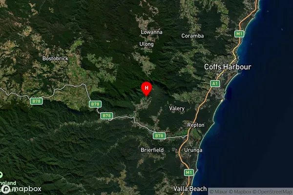 Gleniffer,New South Wales Satellite Map