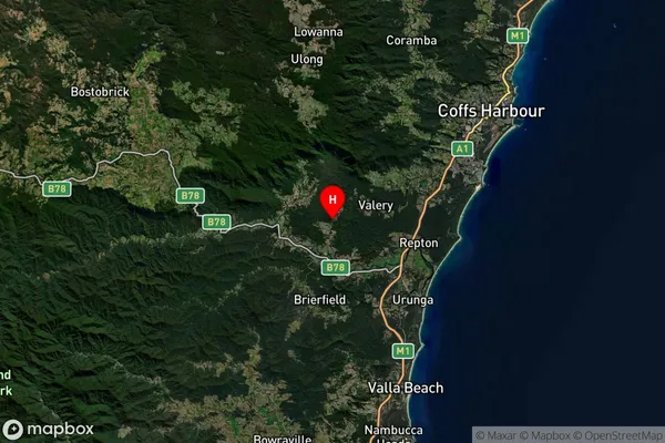 Hydes Creek,New South Wales Satellite Map