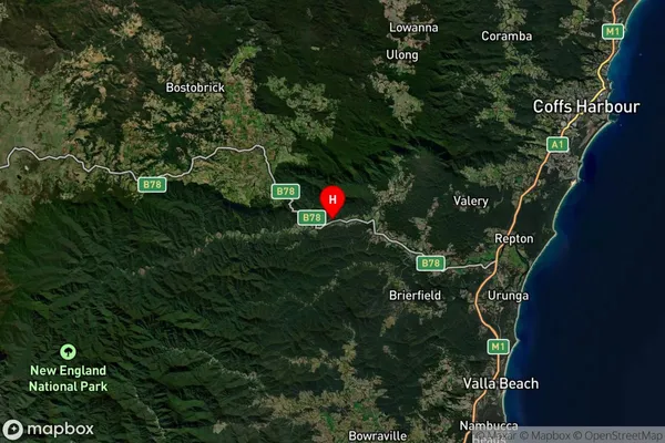 Upper Thora,New South Wales Satellite Map