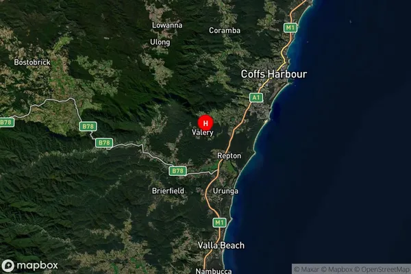 Valery,New South Wales Satellite Map