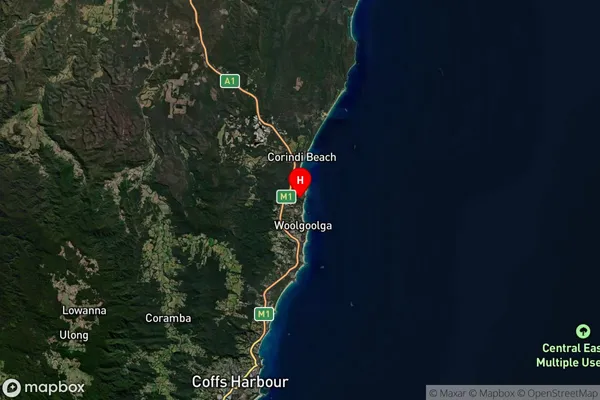 Mullaway,New South Wales Satellite Map