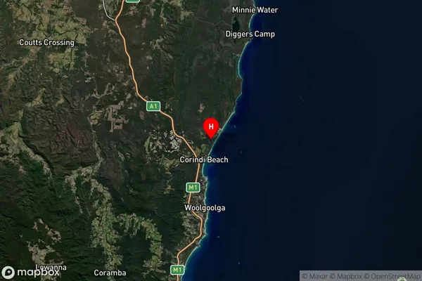 Red Rock,New South Wales Satellite Map