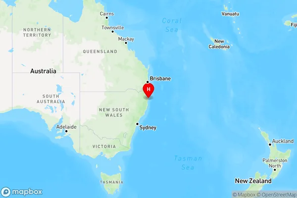 Woolgoolga,New South Wales Region Map