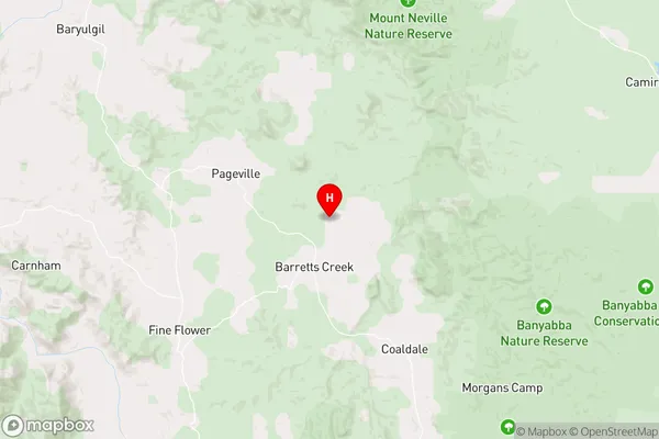 Barretts Creek,New South Wales Area Map