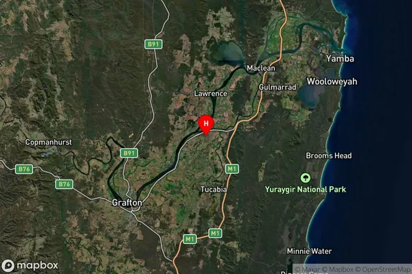 Cowper,New South Wales Satellite Map