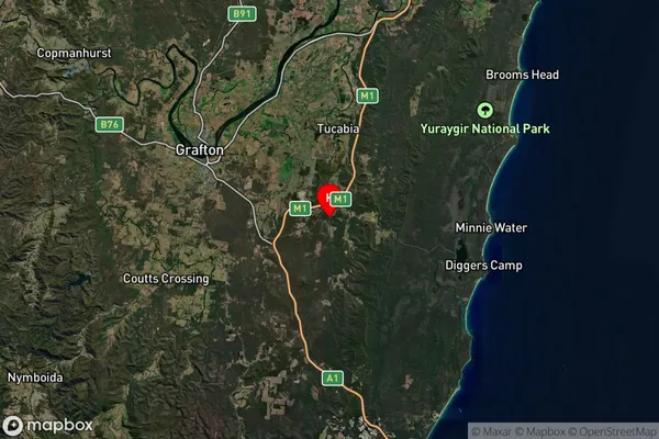 Sandy Crossing,New South Wales Satellite Map