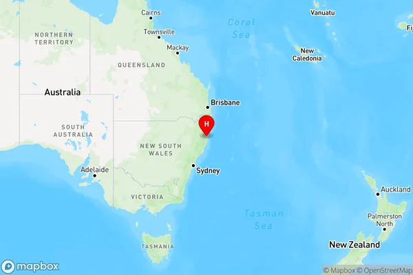 Eungai Creek,New South Wales Region Map