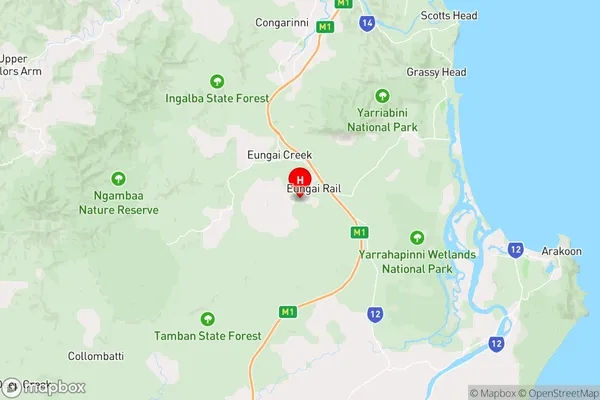 Eungai Rail,New South Wales Area Map