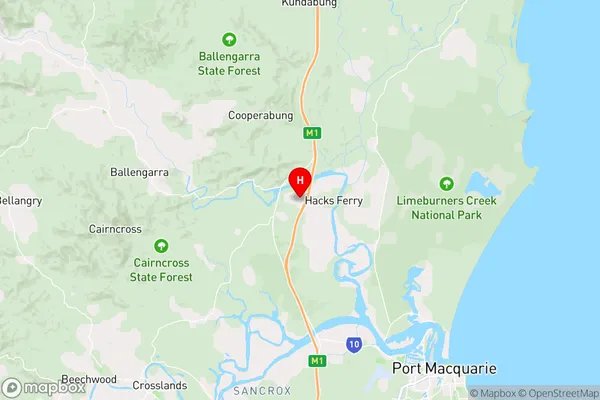 Hacks Ferry,New South Wales Area Map