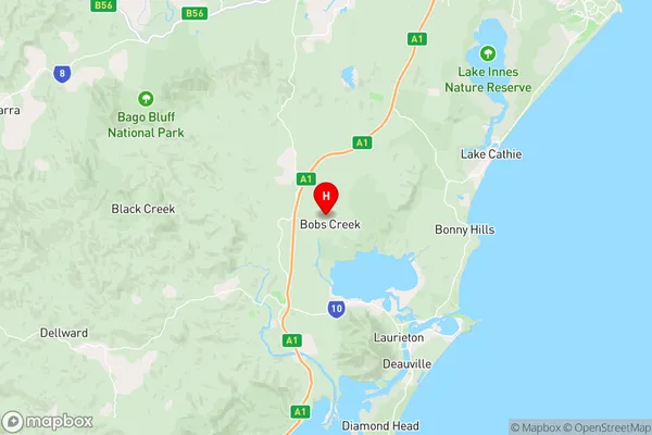 Bobs Creek,New South Wales Area Map