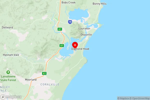 Diamond Head,New South Wales Area Map