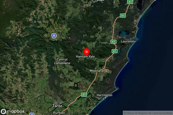 Hannam Vale,New South Wales Satellite Map