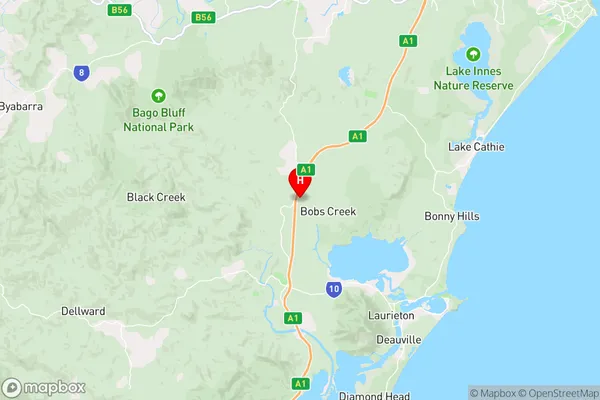 Herons Creek,New South Wales Area Map